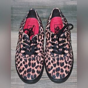 Vans Off The Wall Unisex Cheetah Leopard Print Sneakers Shoes Tan Black M5/W6.5